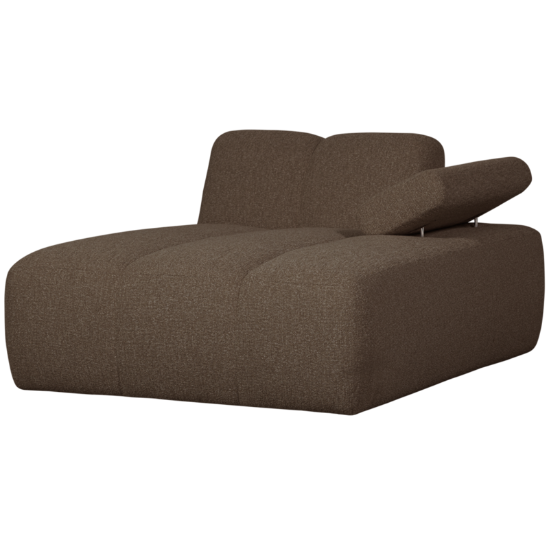 WOOOD-collectie Mojo Chaise Longue Element Rechts Boucle Bruin Melange