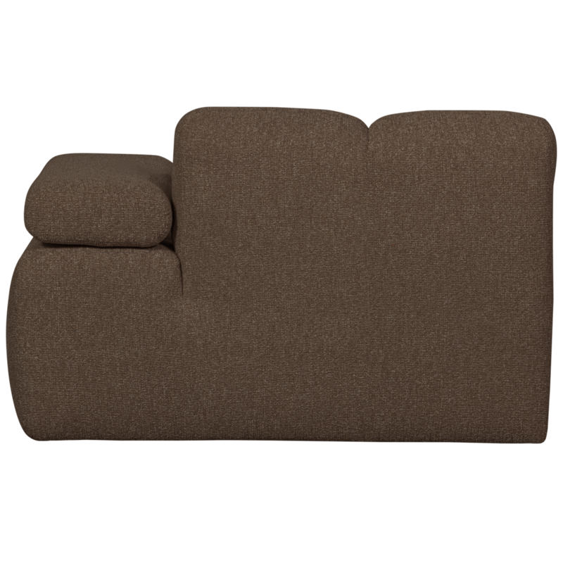 WOOOD-collectie Mojo Chaise Longue Element Rechts Boucle Bruin Melange