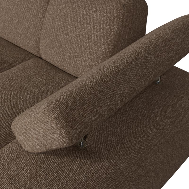WOOOD-collectie Mojo Chaise Longue Element Rechts Boucle Bruin Melange
