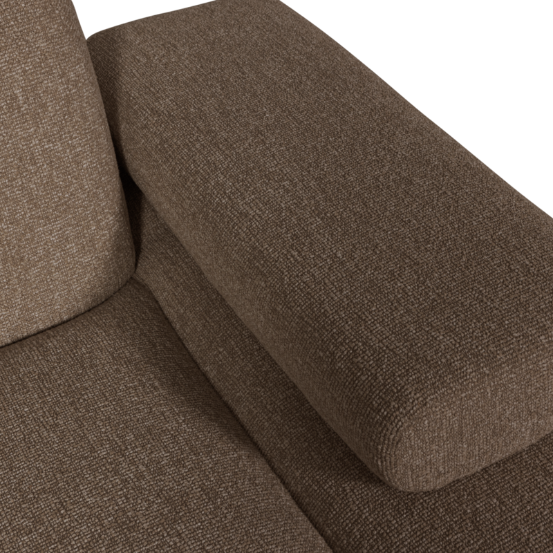 WOOOD-collectie Mojo Chaise Longue Element Rechts Boucle Bruin Melange