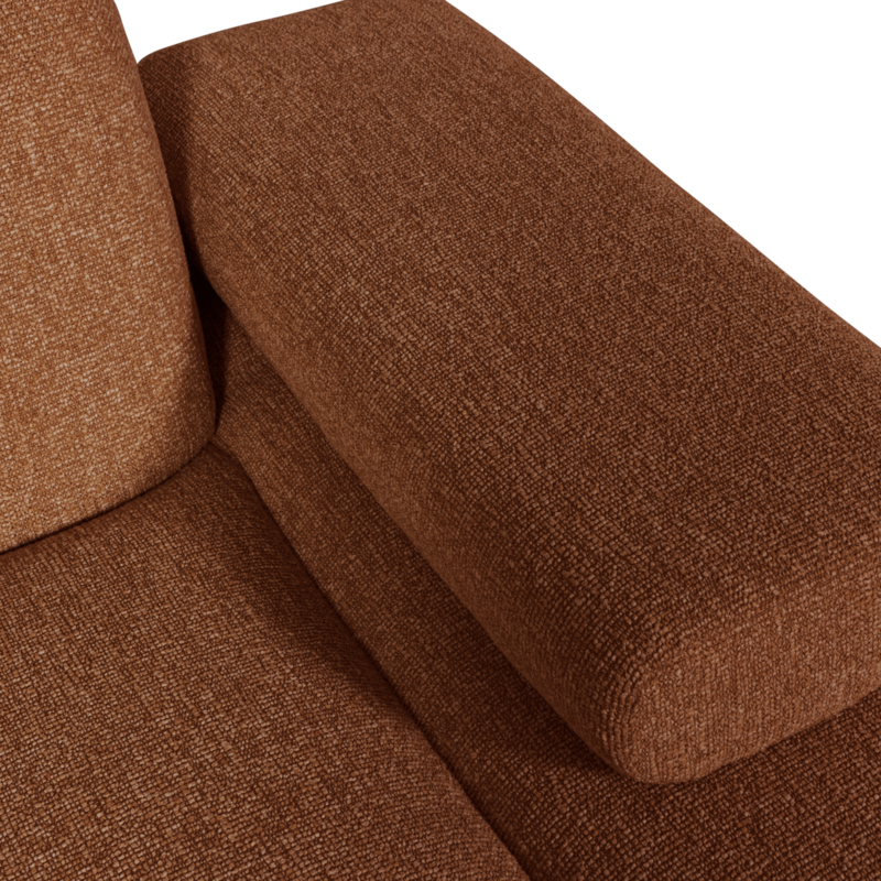 WOOOD-collectie Mojo Chaise Longue Element Rechts Boucle Roest Bruin Melange