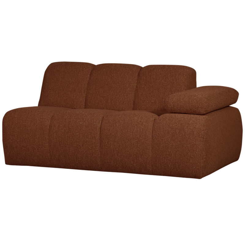 WOOOD-collectie Mojo 1,5-Zits Met Arm Rechts Boucle Roest Bruin Melange