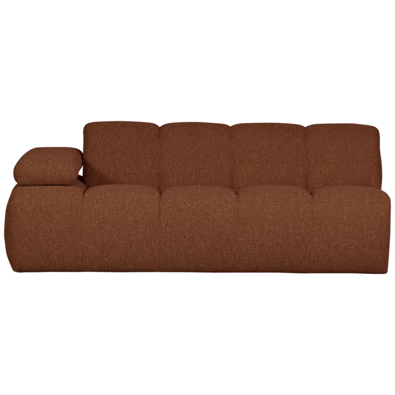 WOOOD-collectie Mojo 2-Zits Met Arm Links Boucle Roest Bruin Melange