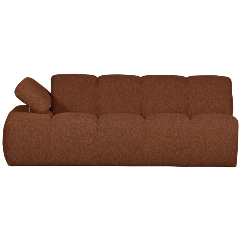 WOOOD-collectie Mojo 2-Zits Met Arm Links Boucle Roest Bruin Melange