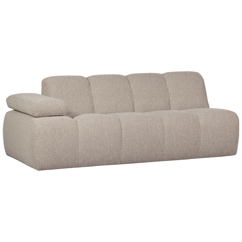 WOOOD-collectie Mojo 2-Zits Met Arm Links Boucle Beige Melange