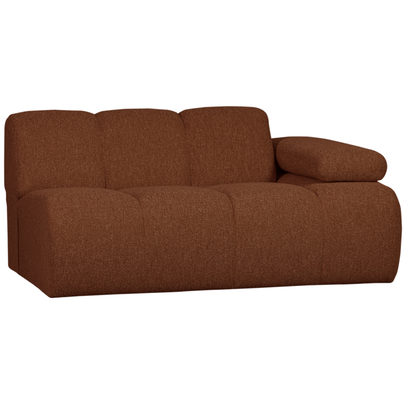 WOOOD-collectie Mojo 1,5-Zits Met Arm Rechts Boucle Roest Bruin Melange