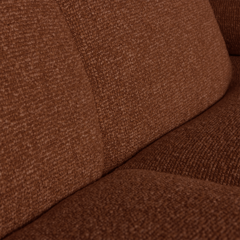 WOOOD-collectie Mojo 1,5-Zits Met Arm Rechts Boucle Roest Bruin Melange