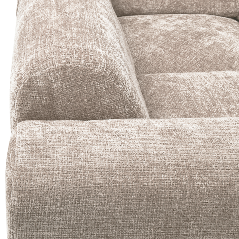 WOOOD-collectie Cloud Hoekbank Links Geweven Chenille Naturel