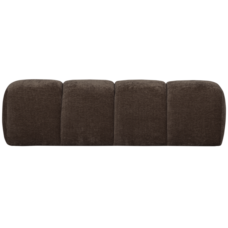 WOOOD-collectie Mojo Bankje 160Cm Geweven Ribstof Bruin