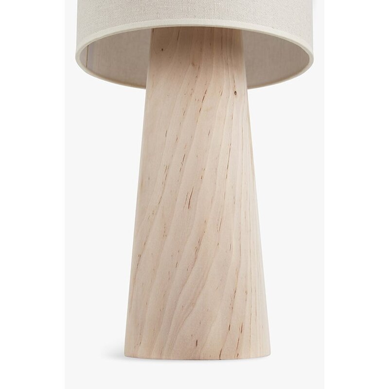 Studio Femme home-collectie Exclusieve tafellamp Fay met houten voet en linnen kap