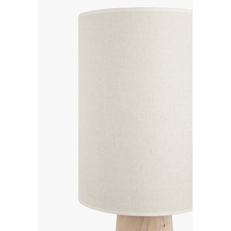 Studio Femme home-collectie Exclusieve tafellamp Fay met houten voet en linnen kap