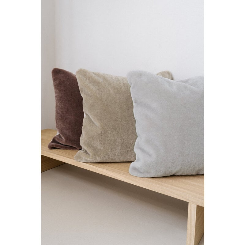 Studio Femme home-collectie Mohair sierkussenhoes Amy grijsgroen 50x50 cm