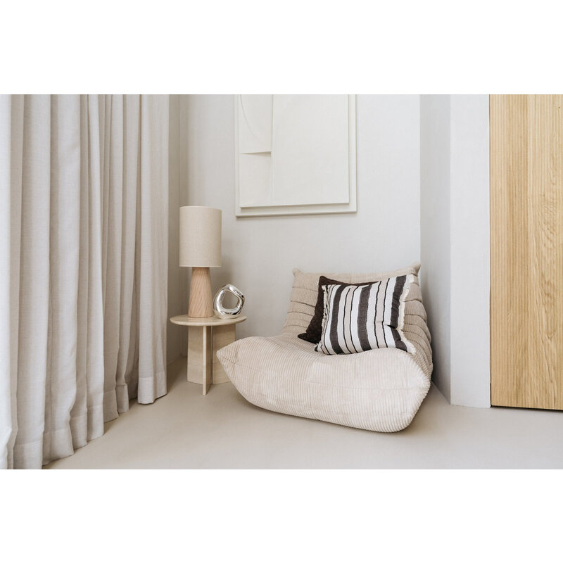 Studio Femme home-collectie Biologisch katoenen jacquard gestreepte sierkussenhoes Holly 50x50 cm