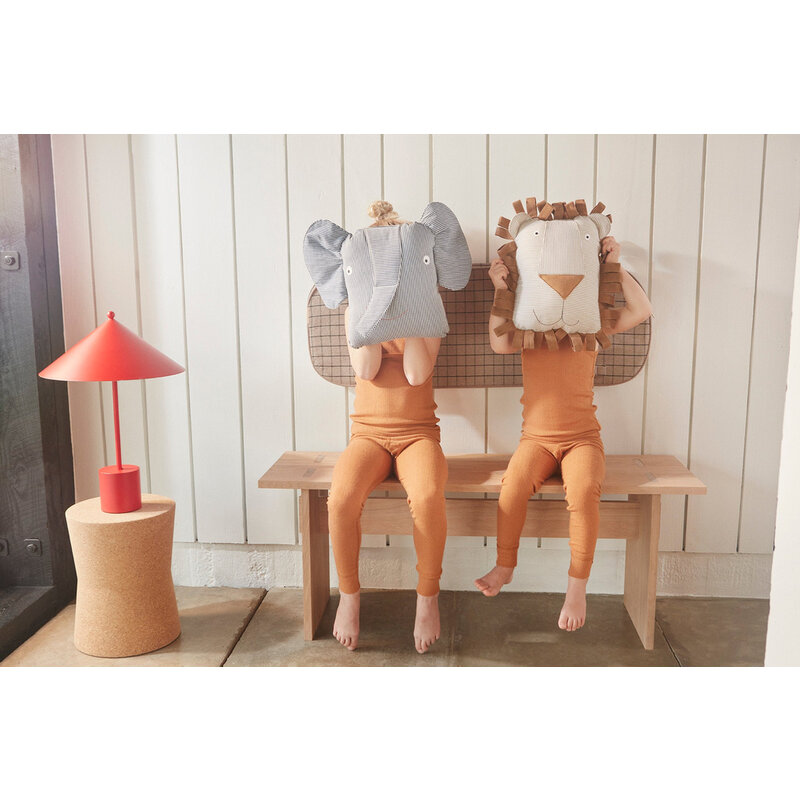 OYOY MINI-collectie Erik Olifant Denim Kussen baluw