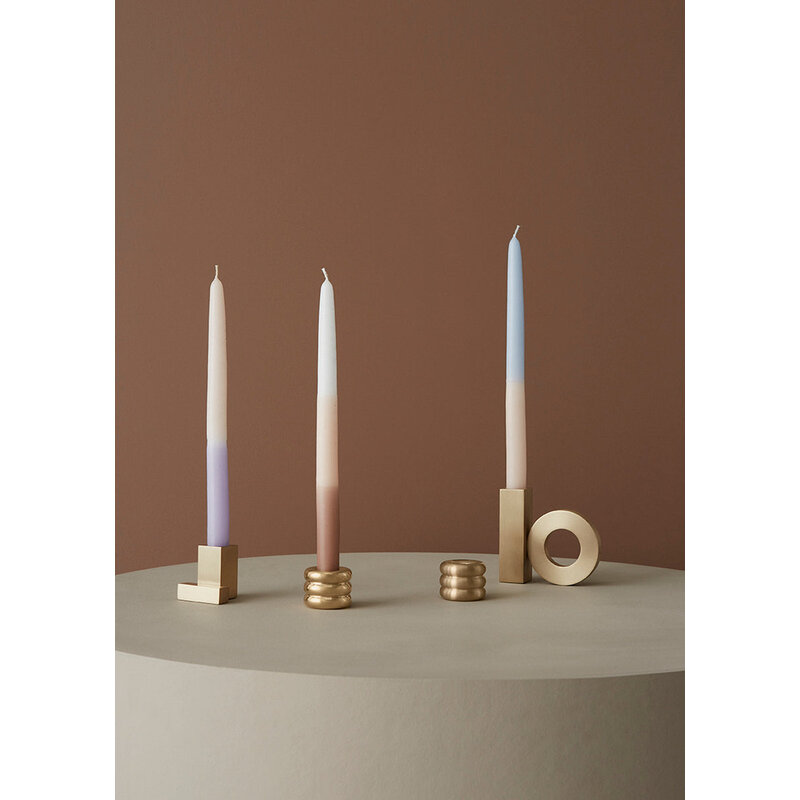 OYOY LIVING Candlestick Savi Solid Brass Brushed Brass
