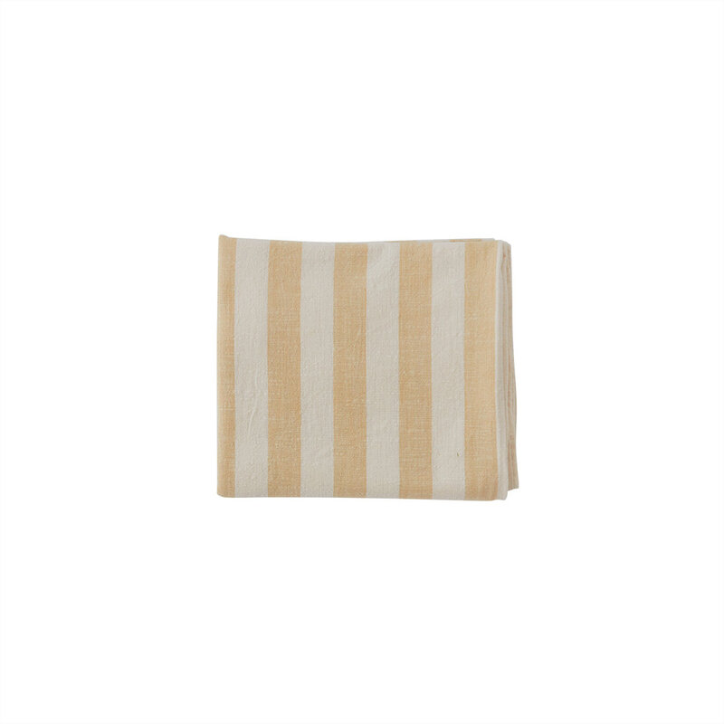 OYOY LIVING-collectie Gestreept Tafelkleed 200x140 cm Vanille