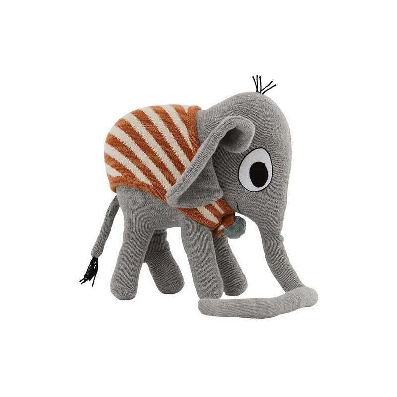 OYOY MINI-collectie Knuffel Olifant Henry Grijs