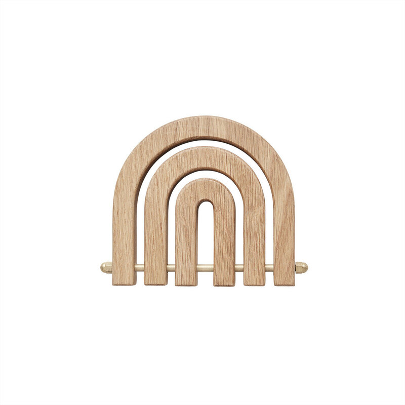 OYOY LIVING Rainbow Wooden Coaster