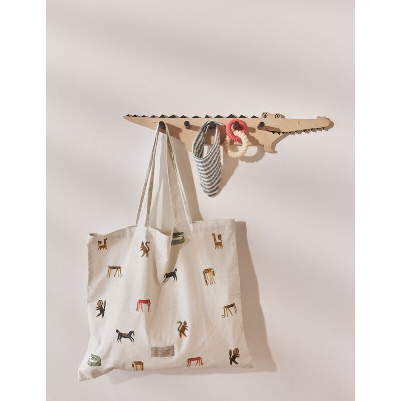 OYOY MINI Crocodile Coat Rack  Nature
