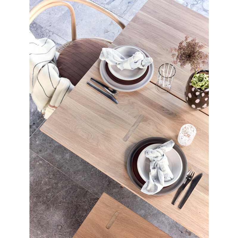 OYOY LIVING Dinerbord Yuka stone - set van 2