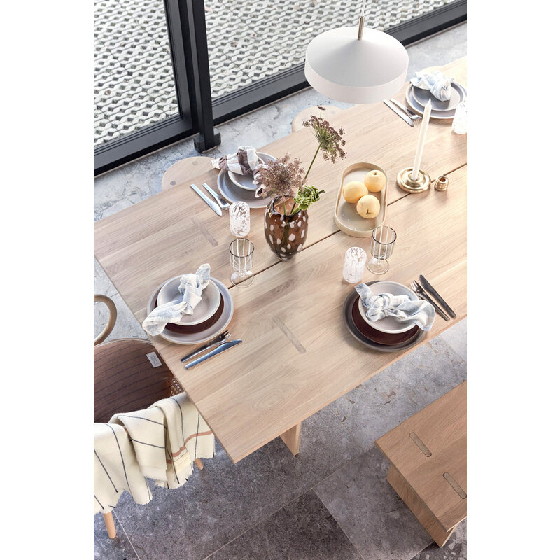 OYOY LIVING Dinerbord Yuka stone - set van 2