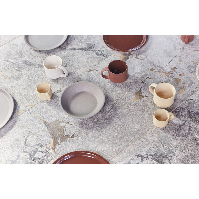 OYOY LIVING Dinerbord Yuka stone - set van 2