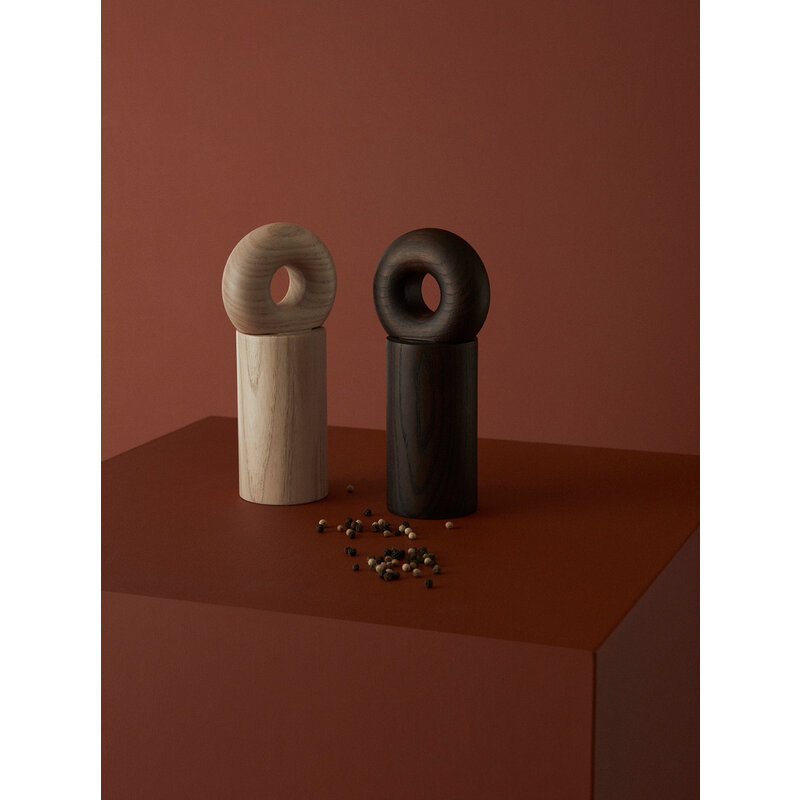 OYOY LIVING-collectie Peper/zout molen Hoop  Donker