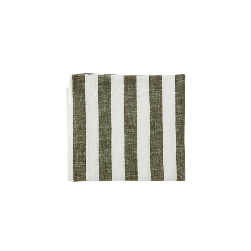 OYOY LIVING Tafelkleed gestreept 260x140 cm Olijf