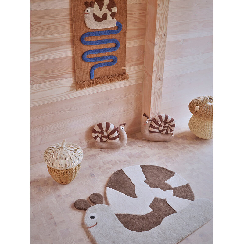 OYOY MINI-collectie Wandkleed Sally Snail On The Way  Optiek Blauw