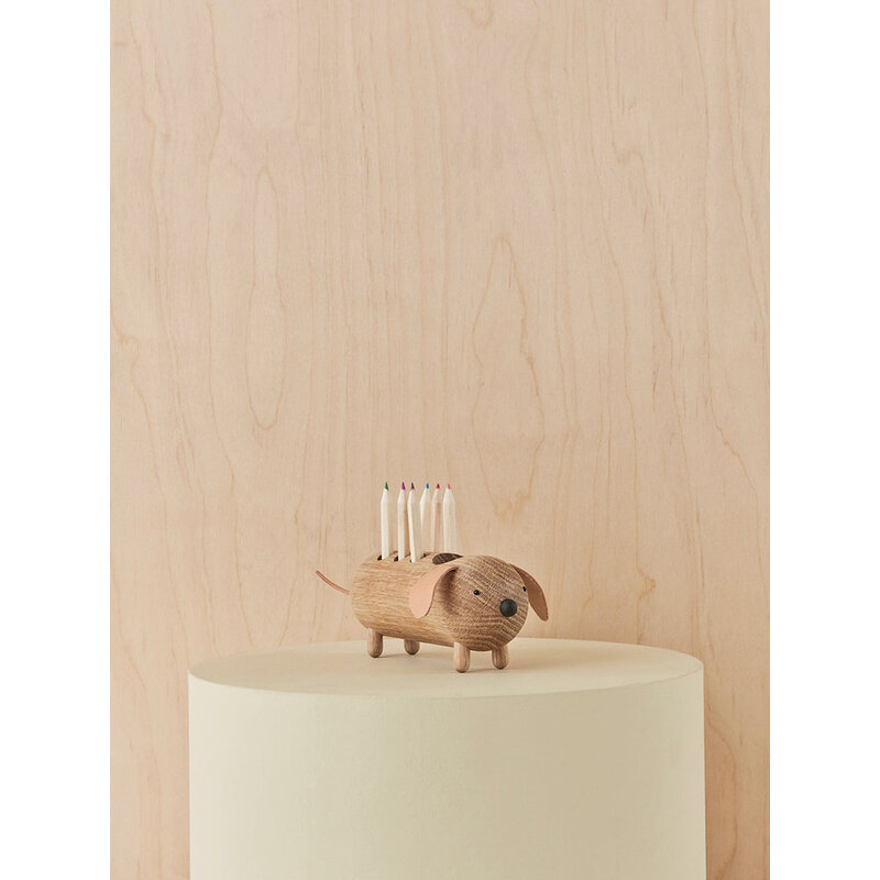 OYOY MINI Eddie Dog Pencil Holder - Nature