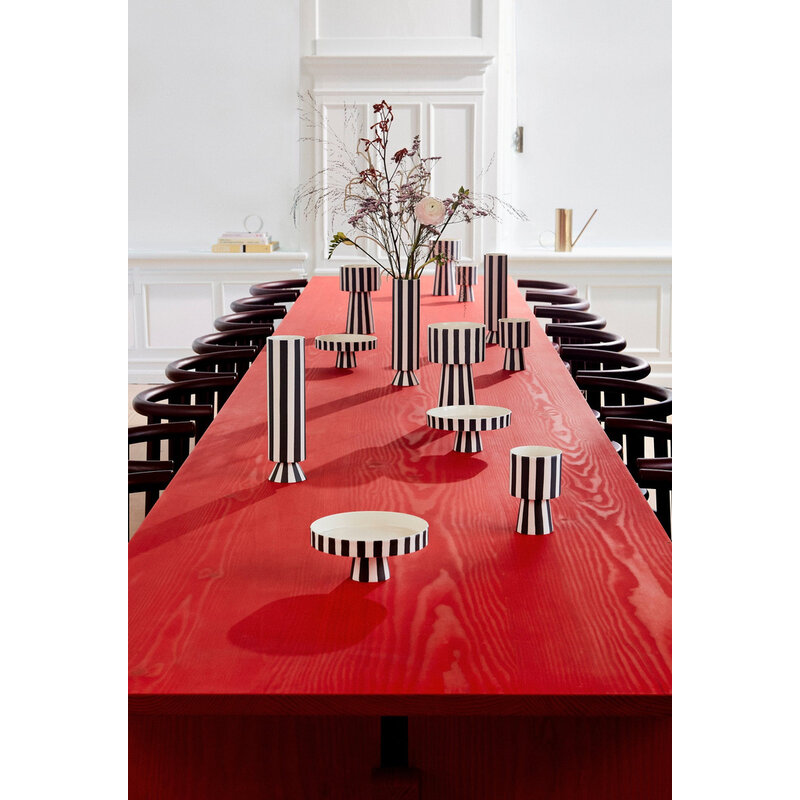 OYOY LIVING-collectie Toppu Pot klein wit / zwart