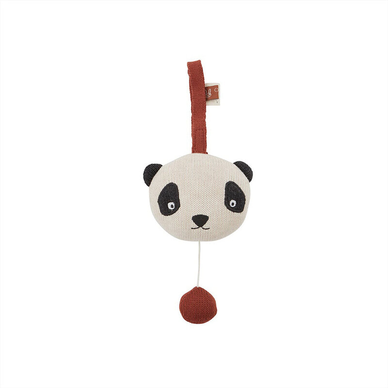OYOY MINI-collectie Muziekmobiel Panda  Gebroken wit / Zwart