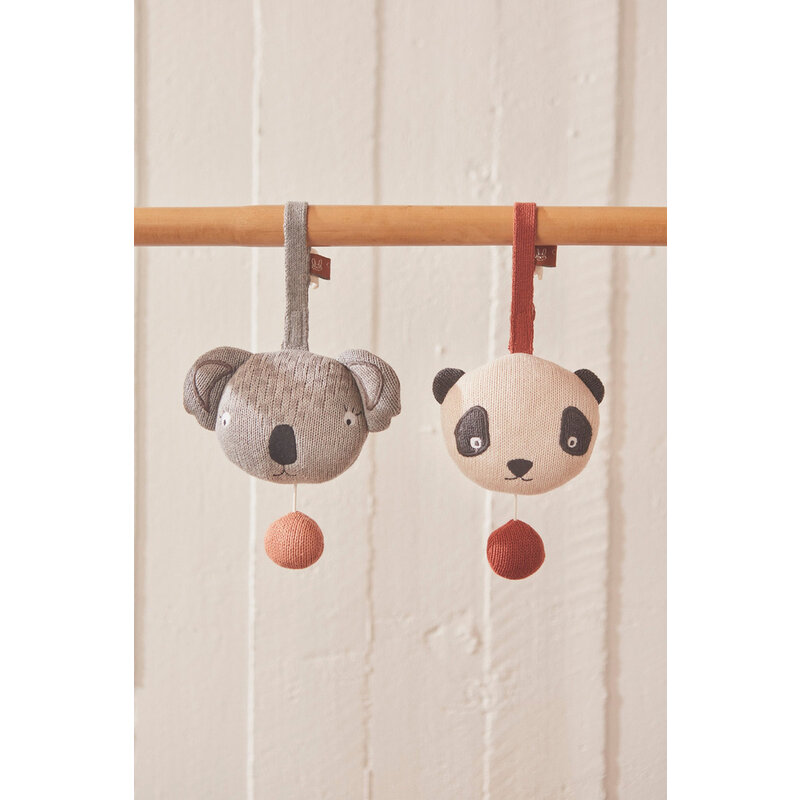 OYOY MINI-collectie Muziekmobiel Panda  Gebroken wit / Zwart