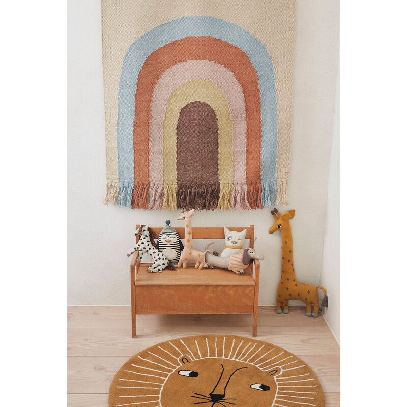 OYOY MINI-collectie Knuffel Baby Guggi Giraffe Roos / Amber