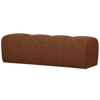 WOOOD Mojo Bankje 160Cm Boucle Roest Bruin Melange