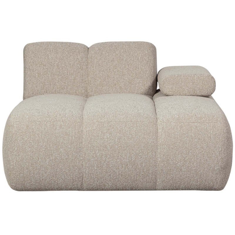 WOOOD-collectie Mojo Chaise Longue Element Rechts Boucle Beige Melange