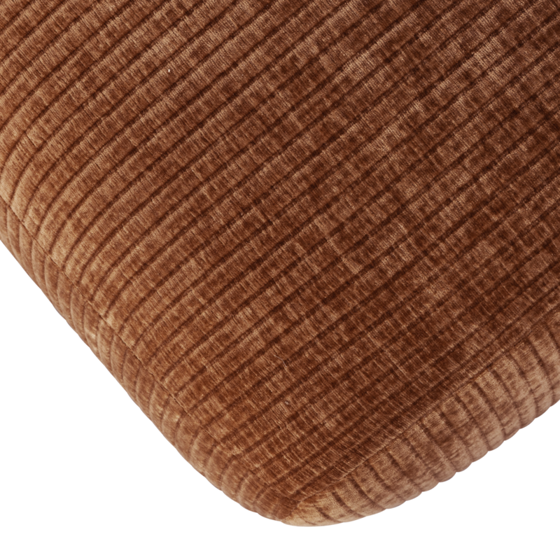WOOOD-collectie Mojo Bankje 160Cm Geweven Ribstof Roest Bruin