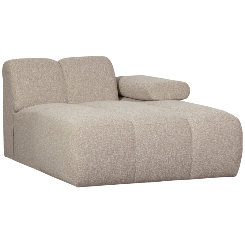 WOOOD-collectie Mojo Chaise Longue Element Rechts Boucle Beige Melange