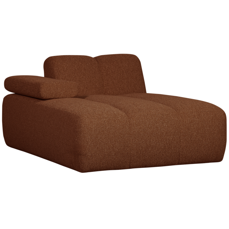 WOOOD-collectie Mojo Chaise Longue Element Links Boucle Roest Bruin Melange