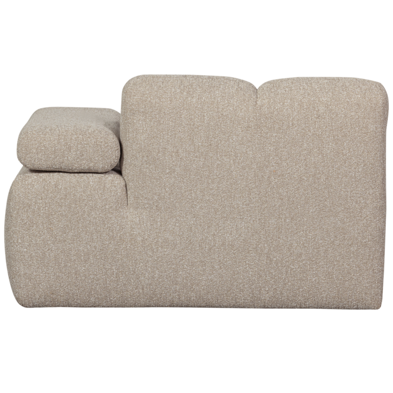 WOOOD-collectie Mojo Chaise Longue Element Rechts Boucle Beige Melange