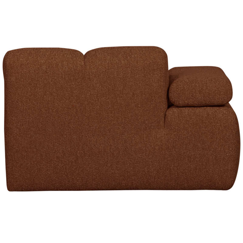 WOOOD-collectie Mojo Chaise Longue Element Links Boucle Roest Bruin Melange