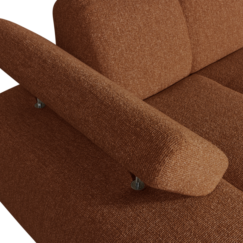 WOOOD-collectie Mojo Chaise Longue Element Links Boucle Roest Bruin Melange