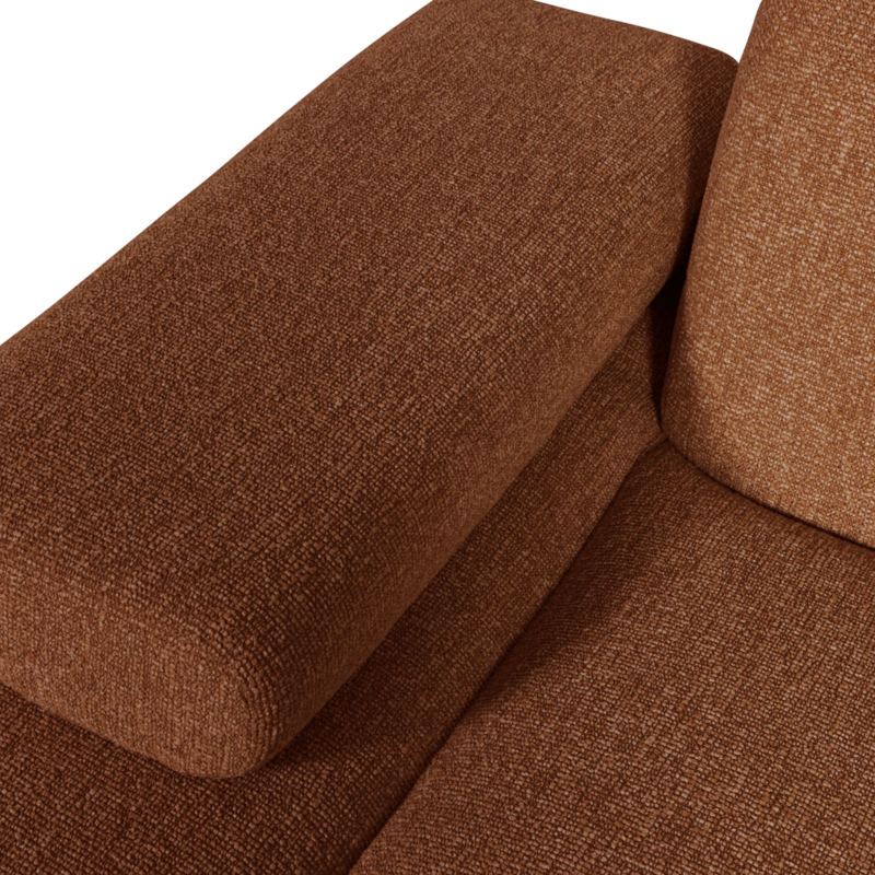 WOOOD-collectie Mojo Chaise Longue Element Links Boucle Roest Bruin Melange