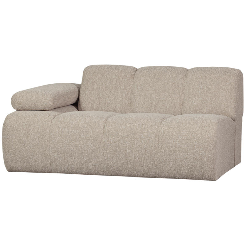 WOOOD-collectie Mojo 1,5-Zits Met Arm Links Boucle Beige Melange