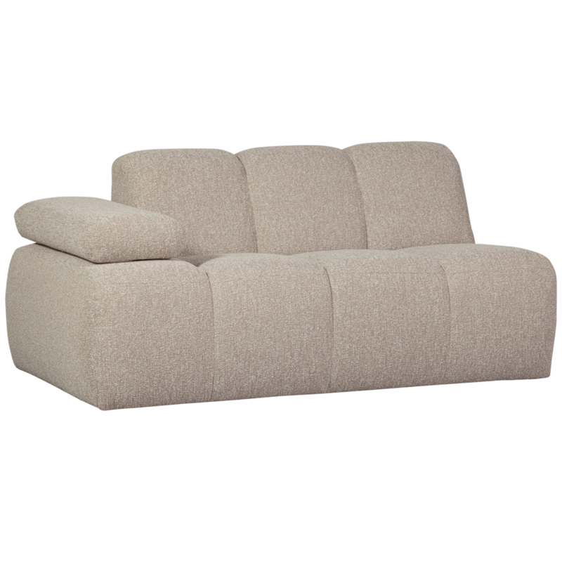 WOOOD-collectie Mojo 1,5-Zits Met Arm Links Boucle Beige Melange