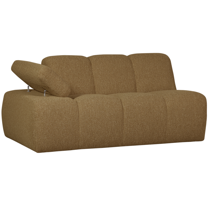 WOOOD-collectie Mojo 1,5-Zits Met Arm Links Boucle Geel/Bruin Melange