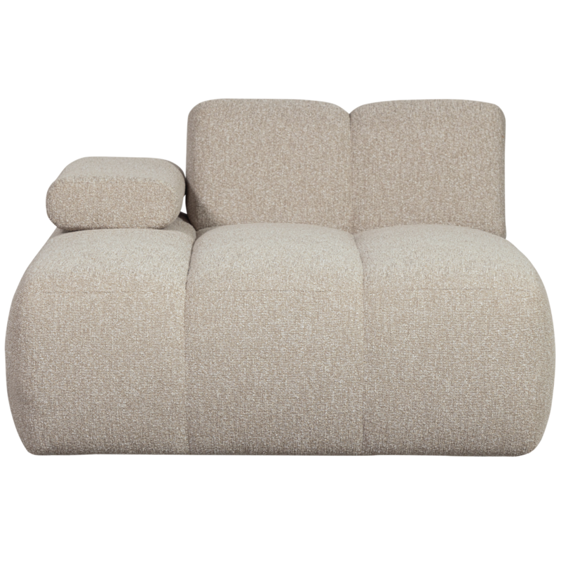 WOOOD-collectie Mojo Chaise Longue Element Links Boucle Beige Melange