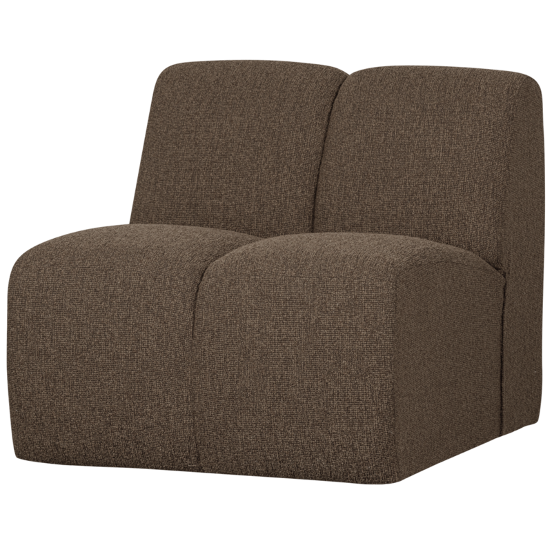 WOOOD-collectie Mojo 1-Zits Boucle Bruin Melange