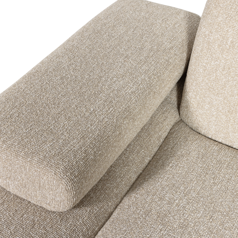WOOOD-collectie Mojo Chaise Longue Element Links Boucle Beige Melange