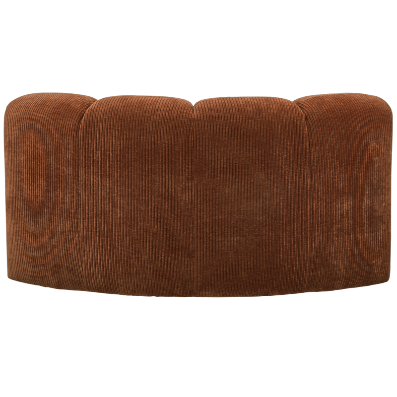 WOOOD-collectie Mojo Hoekelement Geweven Ribstof Roest Bruin